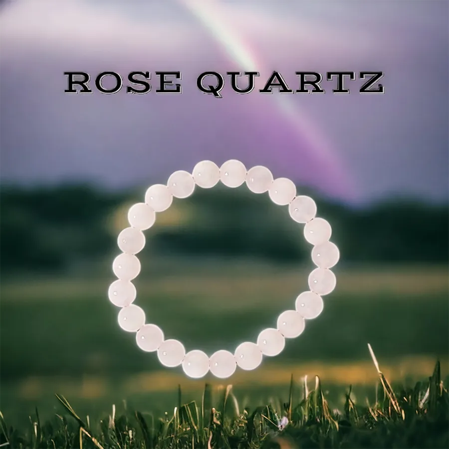 A rose quartz bracelet