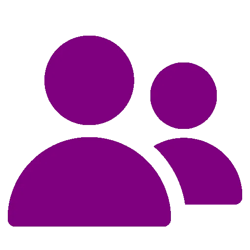 Purple icon of two people